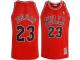 Men Mitchell and Ness Chicago Bulls #23 Michael Jordan Swingman Red Throwback NBA Jersey