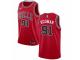 Men Nike Chicago Bulls #91 Dennis Rodman  Red Road NBA Jersey - Icon Edition