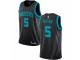 Men Nike Jordan Charlotte Hornets #5 Nicolas Batum Black NBA Jersey - 2018/19 City Edition