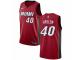Men Nike Miami Heat #40 Udonis Haslem  Red NBA Jersey Statement Edition