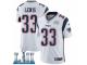 Men Nike New England Patriots #33 Dion Lewis White Vapor Untouchable Limited Player Super Bowl LII NFL Jersey