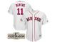 Men Rafael Devers #11 Boston Red Sox 2017 Postseason White Cool Base Jersey