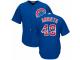 Men's Majestic Chicago Cubs #49 Jake Arrieta Royal Blue Team Logo Fashion Cool Base MLB Jersey