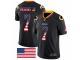 Men's Washington Redskins #7 Dwayne Haskins Limited Black Rush USA Flag Football Jersey
