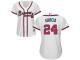 White Adonis Garcia Women #24 Majestic MLB Atlanta Braves 2016 New Cool Base Jersey