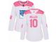 Women Adidas New York Rangers #10 J.T. Miller White/Pink Fashion NHL Jersey