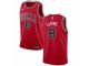 Women Nike Chicago Bulls #8 Zach LaVine  Red Road NBA Jersey - Icon Edition