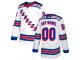 Youth New York Rangers adidas White Authentic Custom Jersey